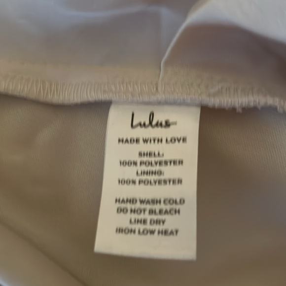 Lulus NWT Always Celebrating Ivory Satin Off-the-Shoulder Mini Dress Large - Picture 6 of 10